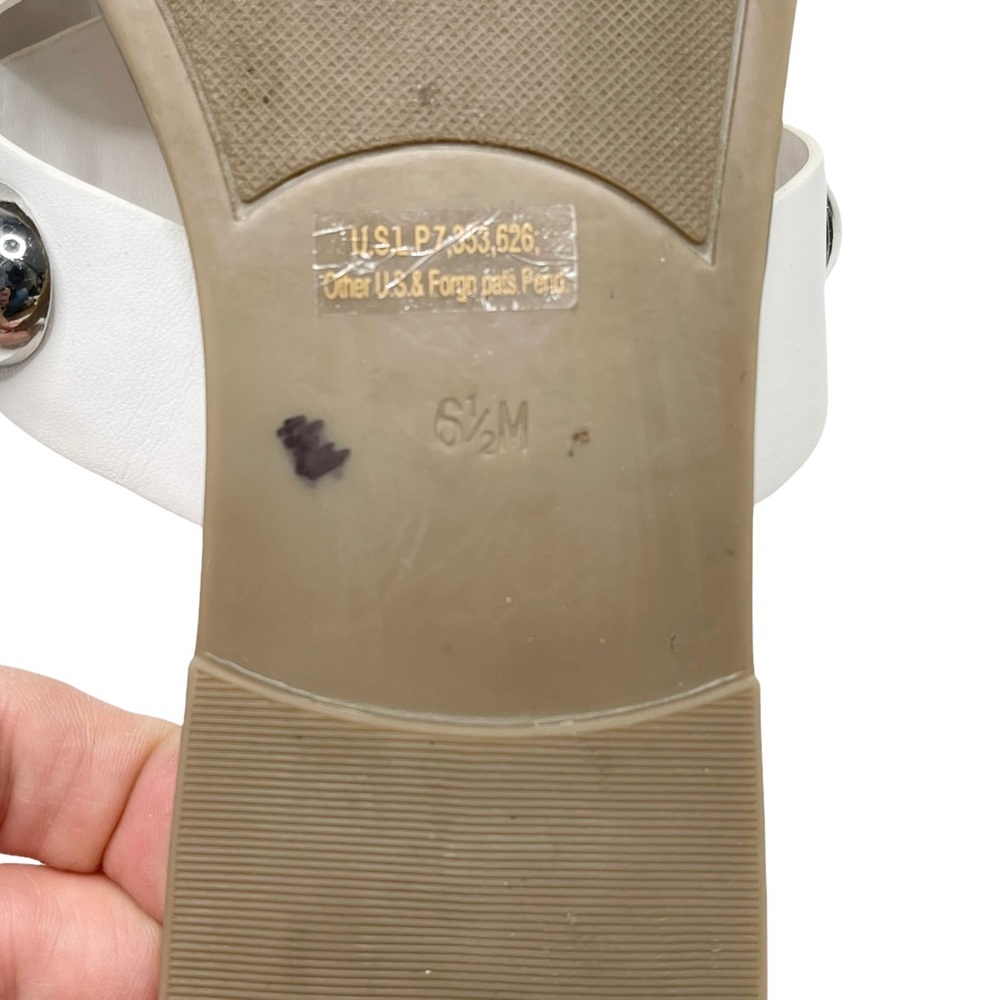 Marc Fisher Bryte White Studded Sandals - Picture 9 of 9